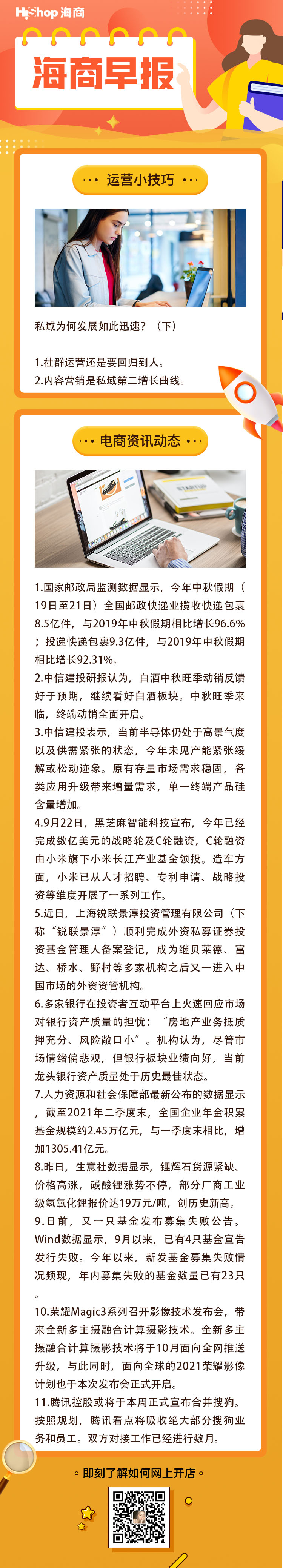 HiShop電商早報——2021年9月23日