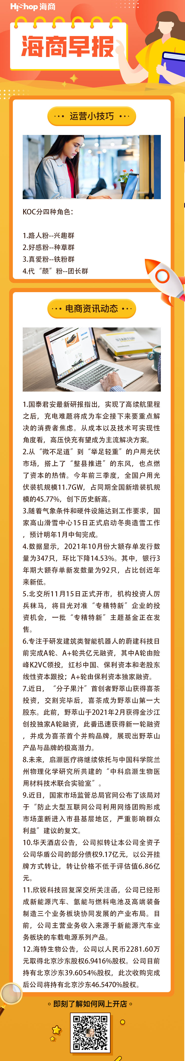 HiShop電商早報(bào)——2021年11月16日