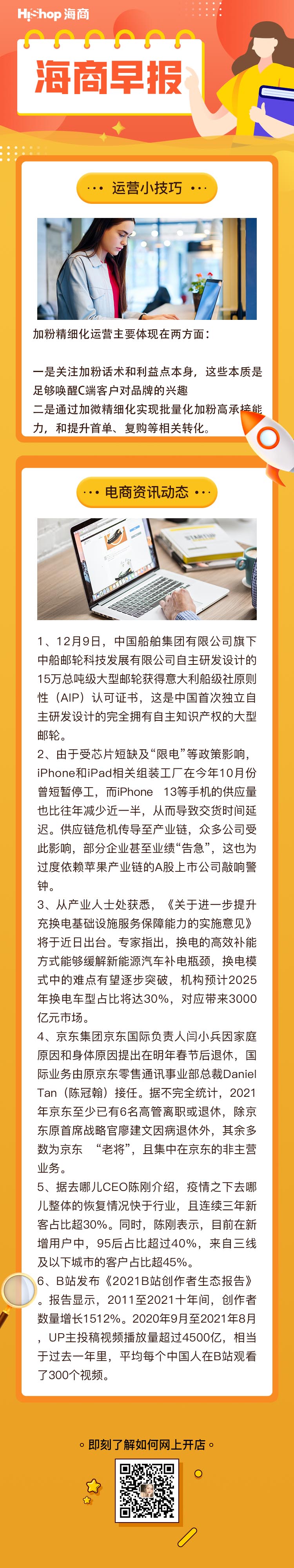 HiShop電商早報(bào)——2021年12月10日