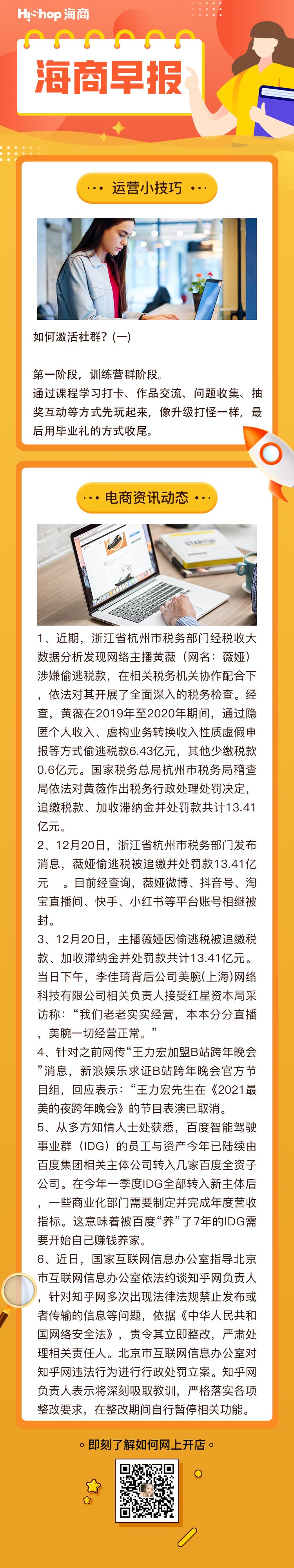 HiShop電商早報——2021年12月21日