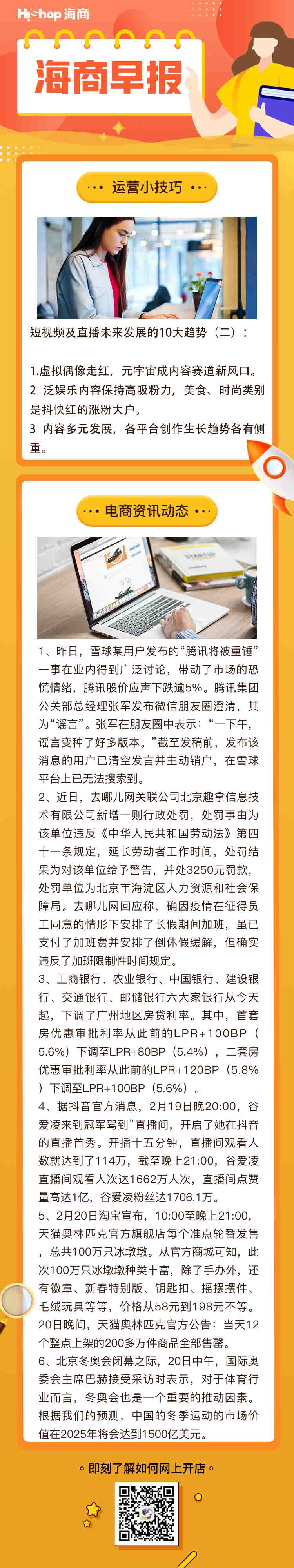 HiShop電商早報——2022年2月22日