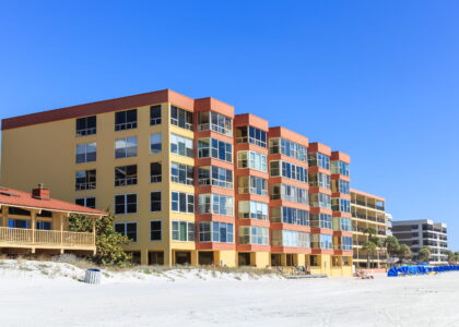 Johns Pass Condos view from Madeira Beach Gulf side.